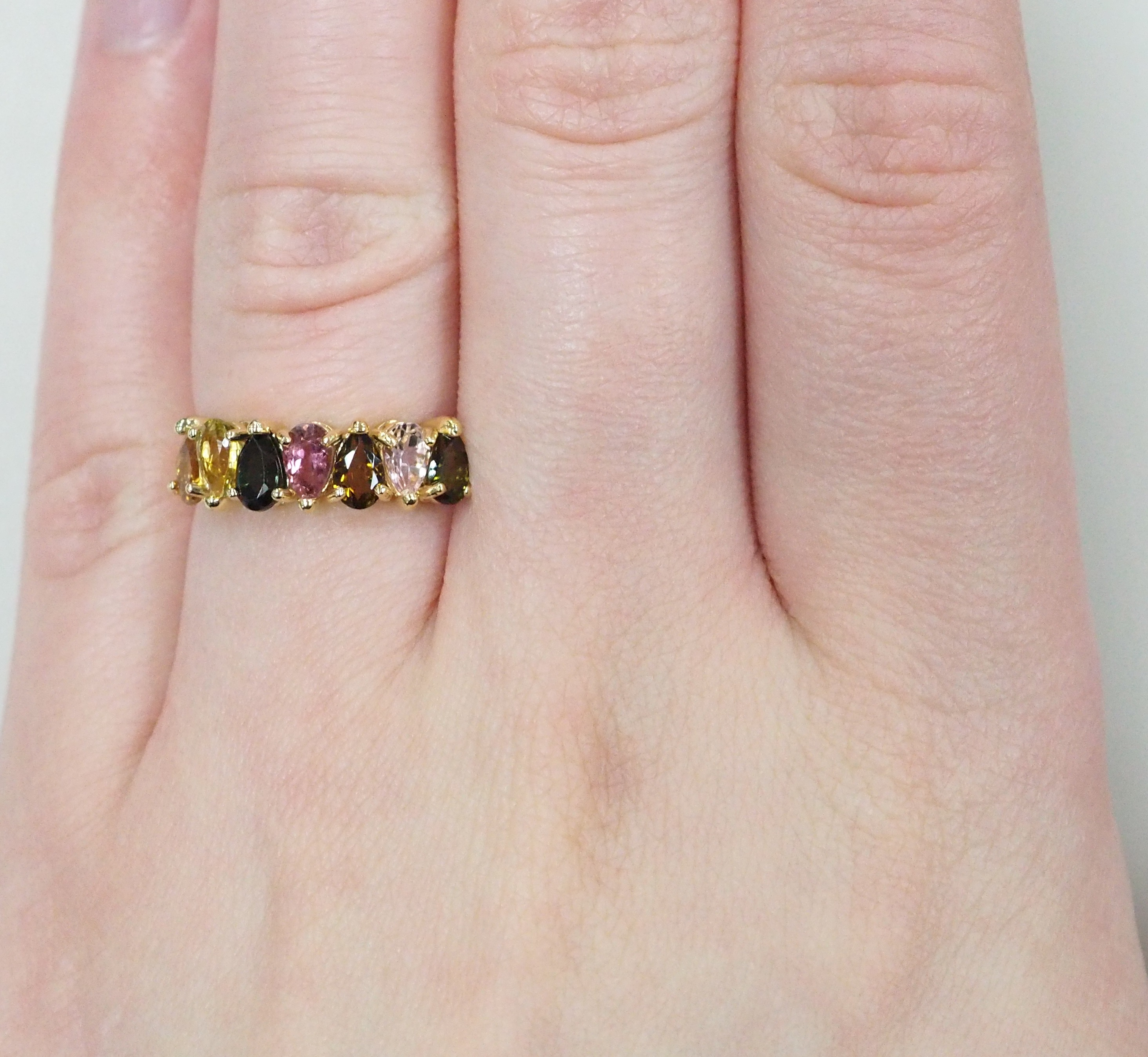 Серебряное кольцо с турмалинами